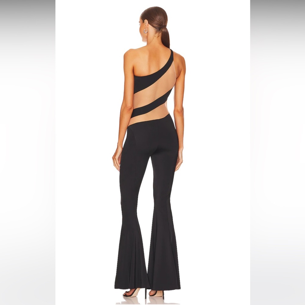 Norma Kamali Snake Mesh Fishtail Jumpsuit - Picture 3 of 13
